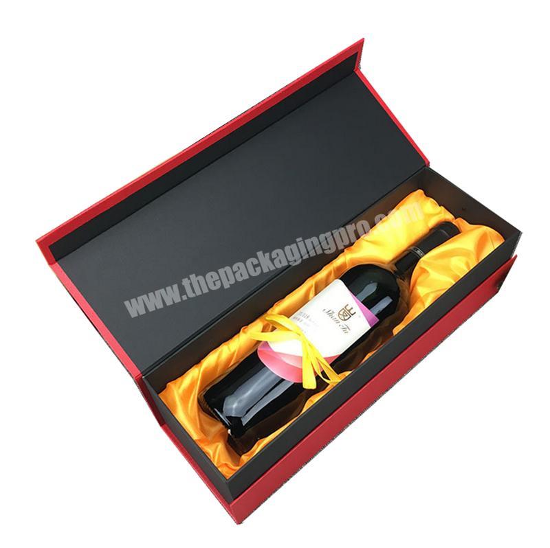 Manufacturers custom stamping high-grade red gift wine box can be clamshell with a handbag wholesale of 1000 wholesale
