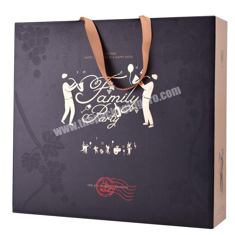 Manufacturers sell red wine packaging boxes, high-end red wine gift boxes with wine glasses
