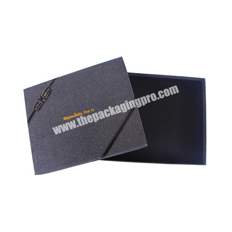 Manufacturers Selling Man Gift Black Lid And Tray Box For Packaging