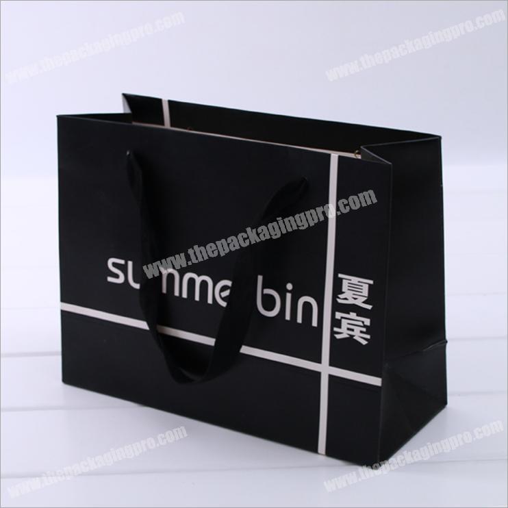 manufacturers wholesale clothing, black kraft paper bags with handles custom promotional gift advertising packaging paper bag