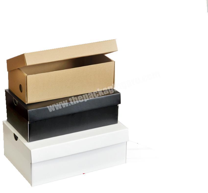 Manufacturers wholesale custom kraft paper clamshell shoe box storage box 1000 start