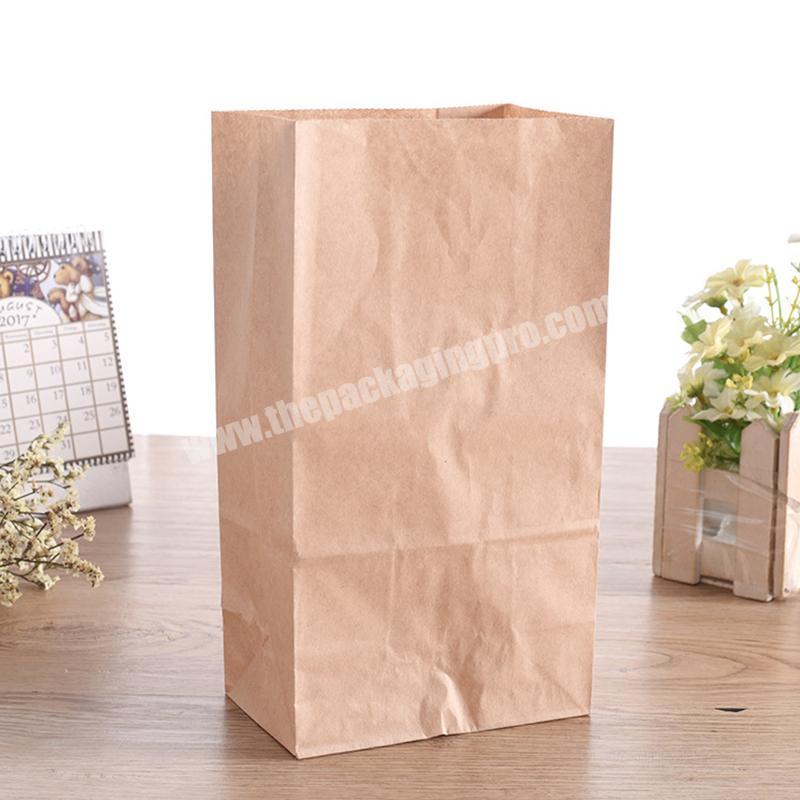 Manufacturers wholesale fast food Kraft Paper Carrier bag Brown oil proof Paper Bag