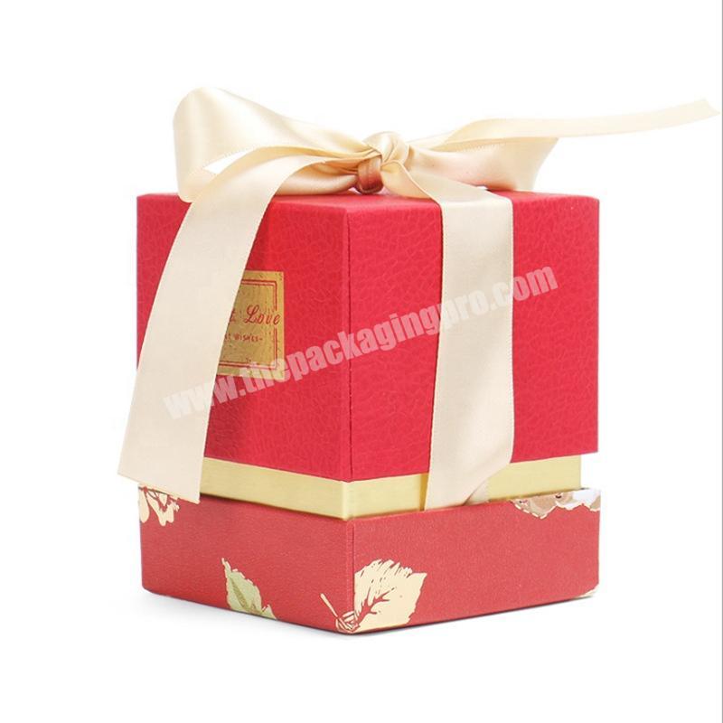 Manufacturing Custom Branded Gift Rigid Lid And Base Paper Packaging Luxury Perfume Package Box with Ribbon