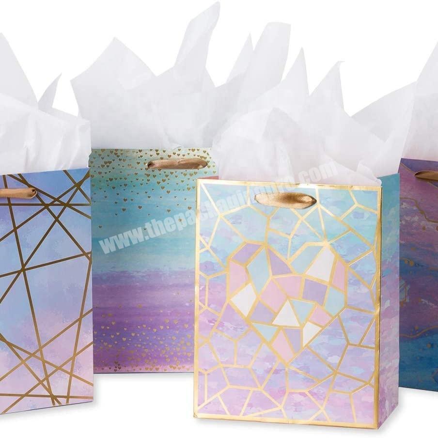Marble pattern hot stamping starry sky cake candy gift custom packaging bag