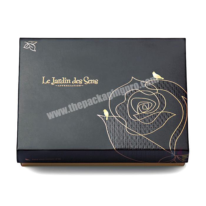 Matt Black Gift Box With Gold Foil And Embossed Supplier China
