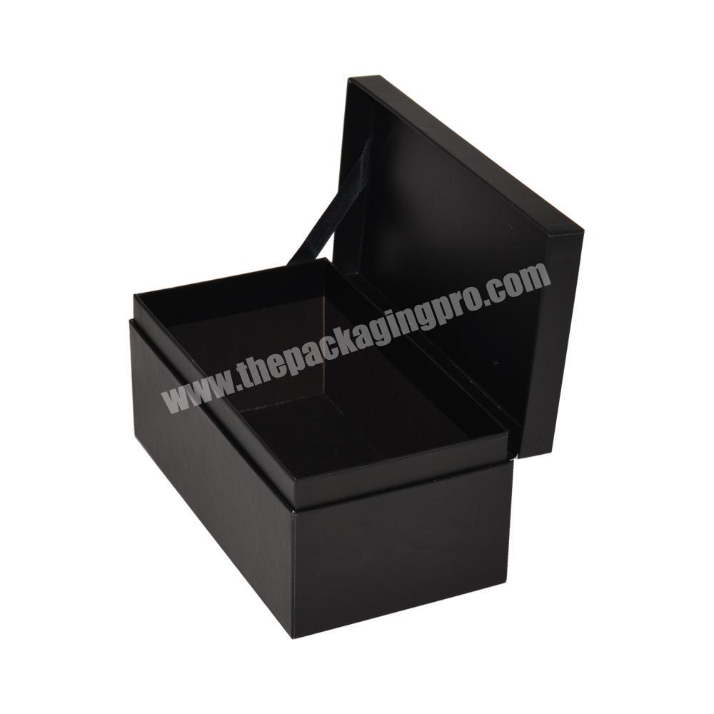 Matt Black Magnetic And Match Sliding Door Rigid Cardboard Paper Gift Box Custom Logo For Water Cup