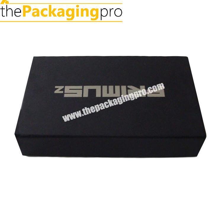 matte black cardboard box with compartment insert