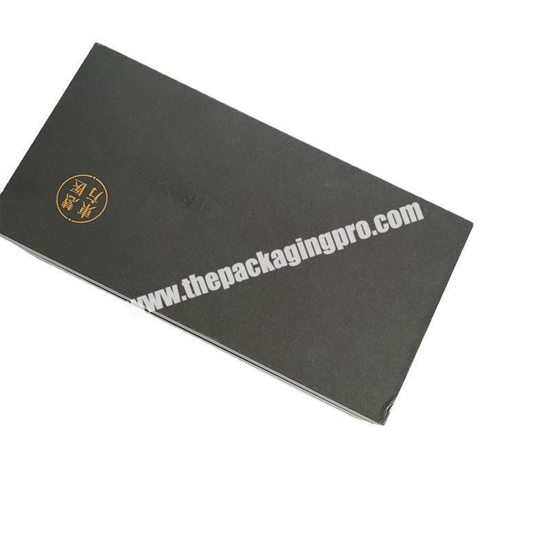 Matte Black Custom Luxury Rigid black cardboard gift paper box packaging