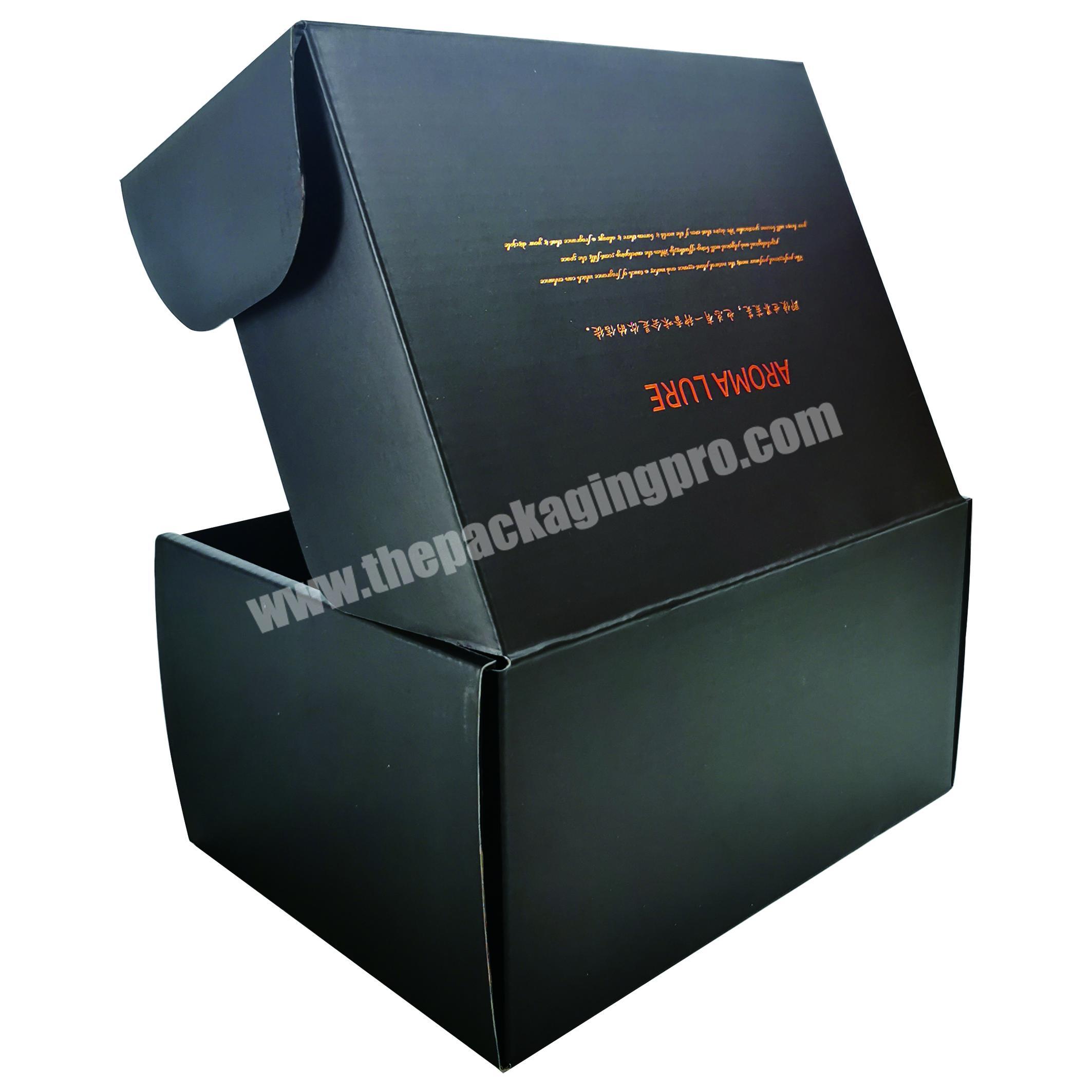 Matte Black Custom Printed Shipping Mailer Boxes Corrugated Shipping Mailers With Logo Boxes