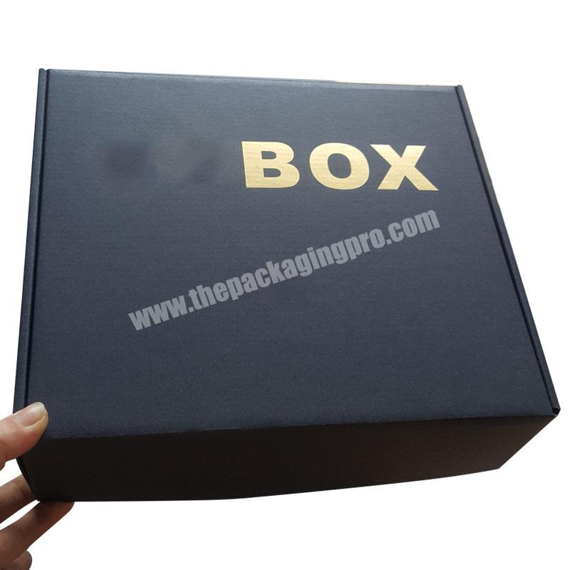 Matte Black E Flute Corrugated Cardboard Customised Printing  Stamping Diecut One Piece Packaging Shipping Boxes