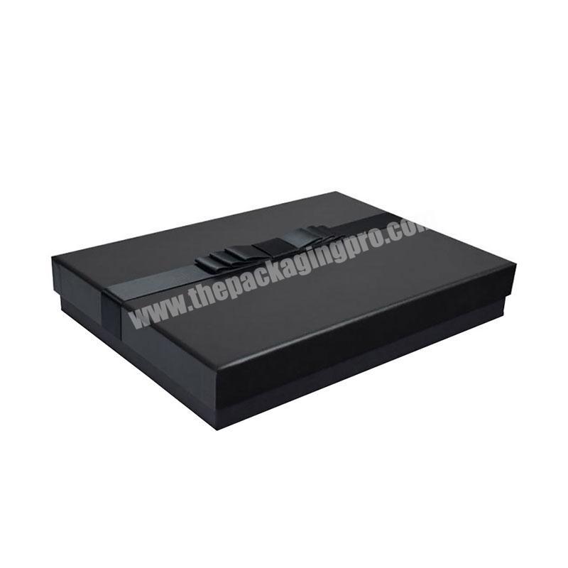 Matte black packing box for chocolate and gift packaging custom size accepted