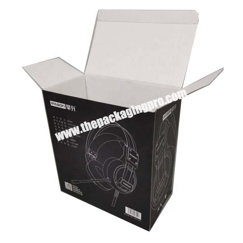 Matte corrugated paper packaging box for bluetooth headsets packing