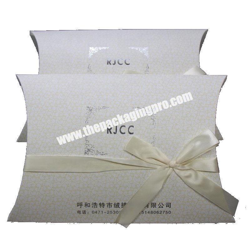 Matte laminated die cut paper packaging pillow box cardboard pack box