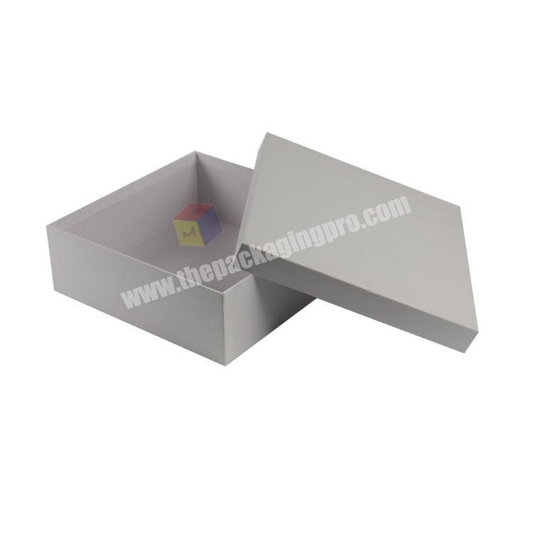matte white cardboard 2 piece clothing box with lid