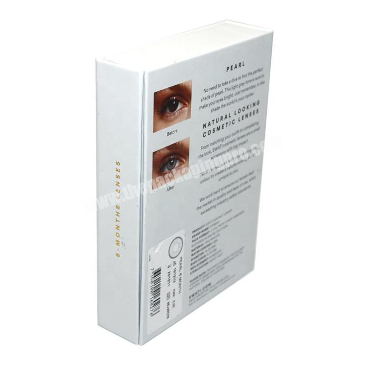 Medical Custom Wholesale Cosmetics Eye Makeup Contact Lens Container Single Folding Box