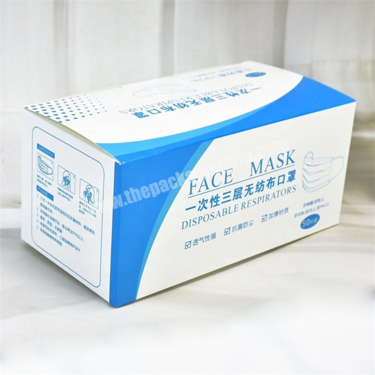Medical mask packaging paper box for activated non woven disposable face mask