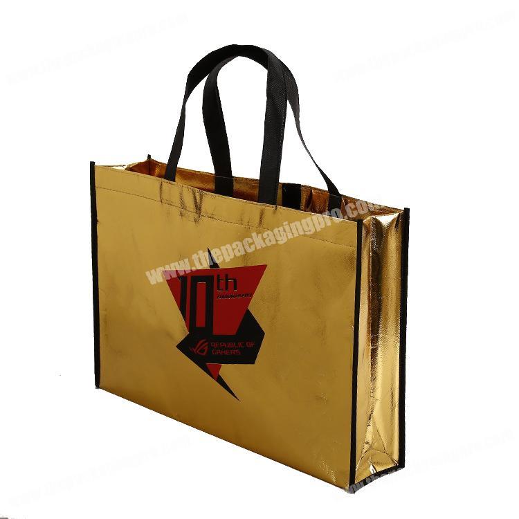 metallic lamination promotional non woven bag with logo