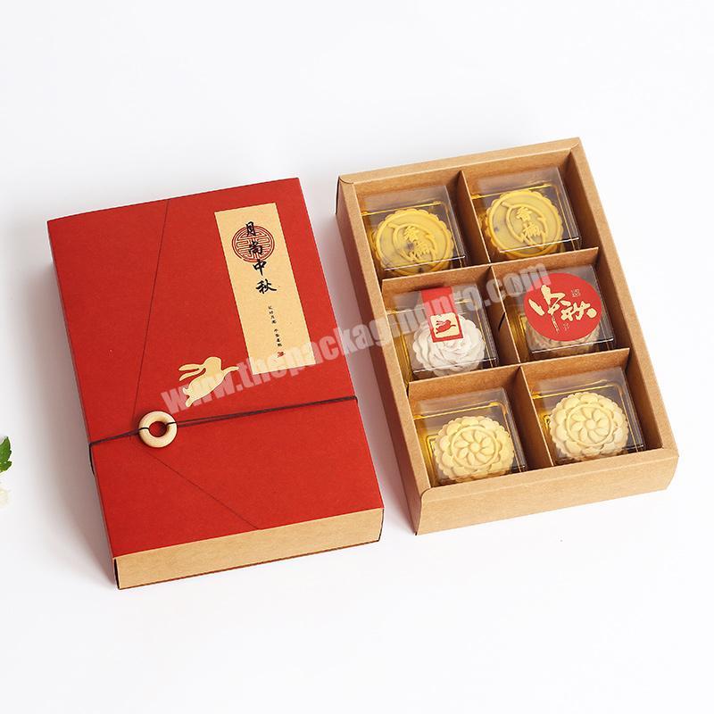 Mid-Autumn moon cake gift box  6 pieces creative frosting high-grade guangzhou moon cake box 50g100g box
