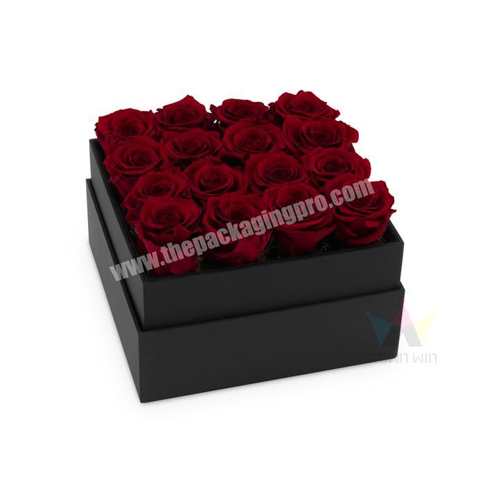 Mini Black Round Flower Box Custom Logo,Wholesale  Cheap Acrylic Flower Box Roses,Gold Fresh Flower Packaging Box Luxury