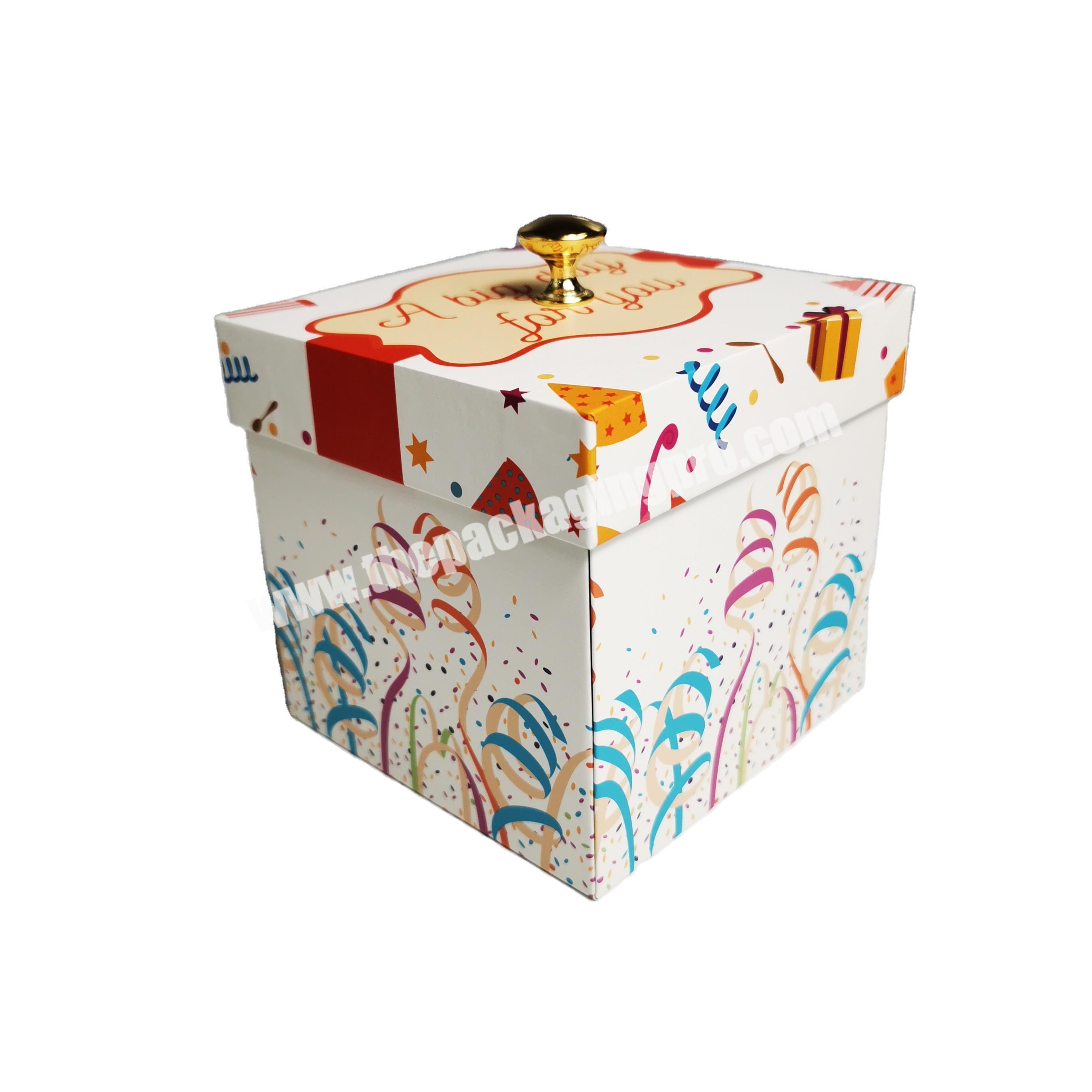Mini Cake Surprise Photo Solid Color Album DIY Gift Explosion Box