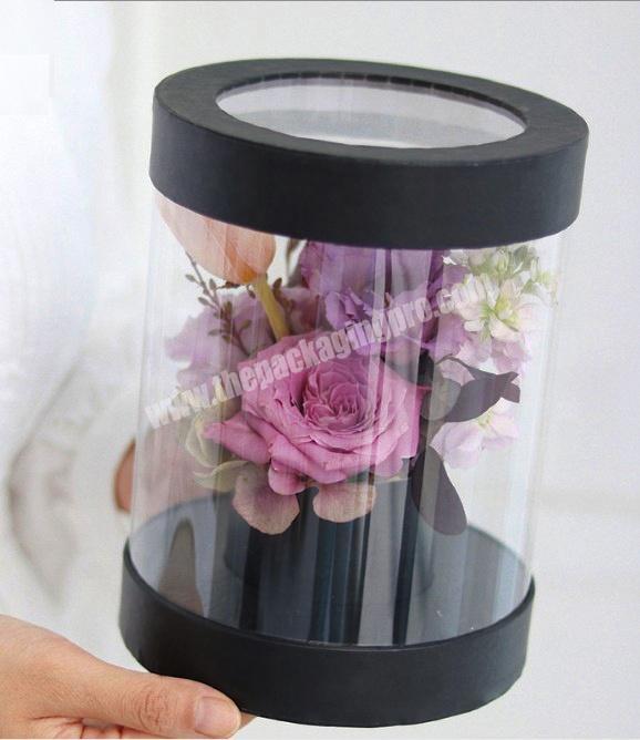 Mini Columniform Box Cardboard Packaging Flower Bouquet, Caja de flores