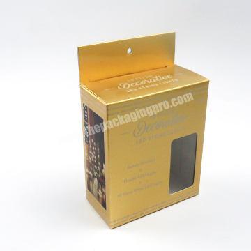 Mini MOQ Clear Plastic PVC Packaging Boxes, Window Box Plastic Retail Packaging Box For Light Packaging With Hanger