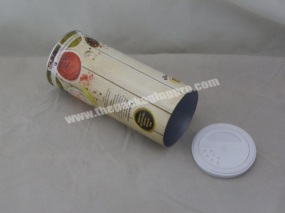Custom Seasoning Container Metal Spice Tin Box with Plastic Shaker