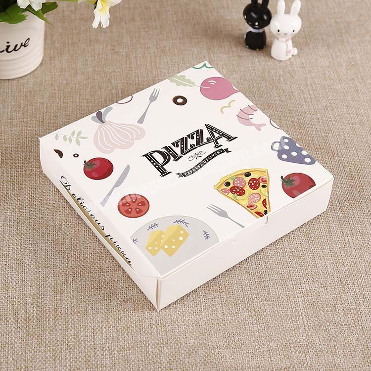 Modern design pizza packaging box pizza box heat white pizza box