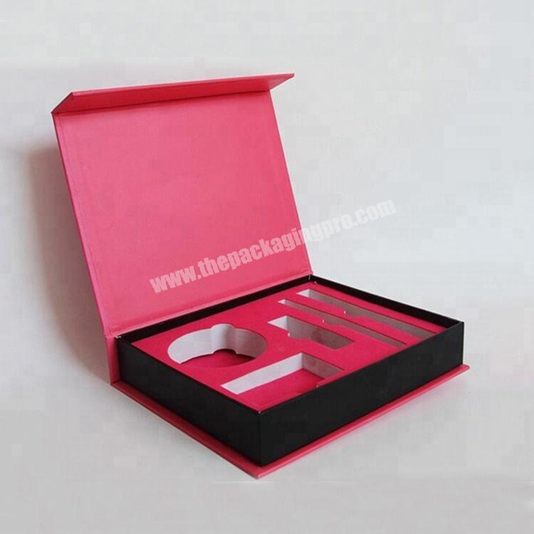 Download Modern Style Gift Set Cosmetic Book Shape Magnet Gift Box Mockup Paper Box