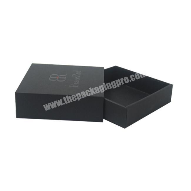 Most Popular Luxury Custom Matt Black Decorative Cardboard Drawer Packaging Gift Cap Box With Puller