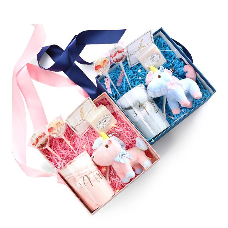Most selling products gift box custom gift box with ribbon gift box with handle in China