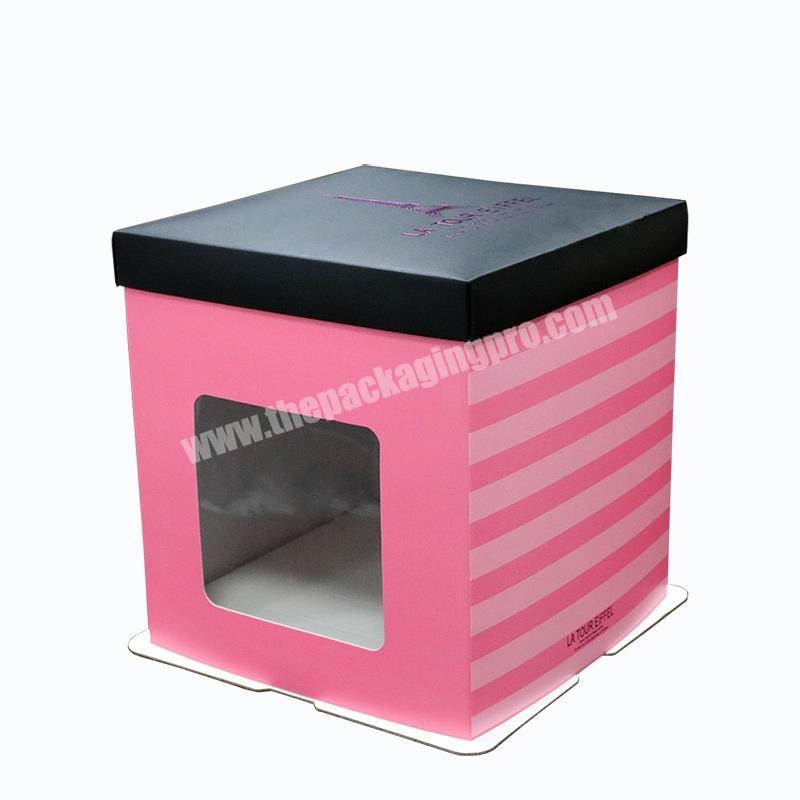 Multi-color cake box wholesale supplier in order to pack cake paper packaging box