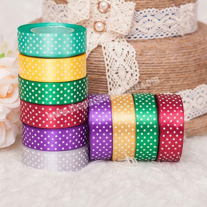 Multicolor Printed 100% Polyester Fabric Satin Ribbons