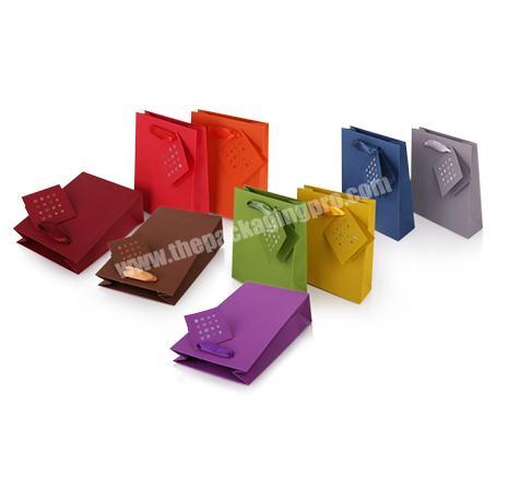 Multicolour paper luxury jewelry packaging bag