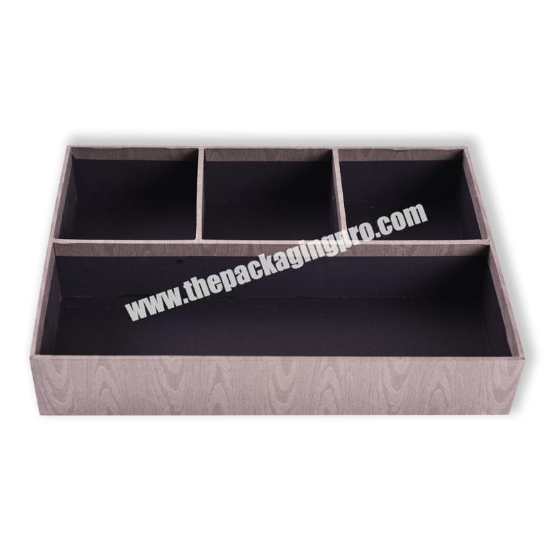 Multifunctional divided cardboard storage box home office desk organizer