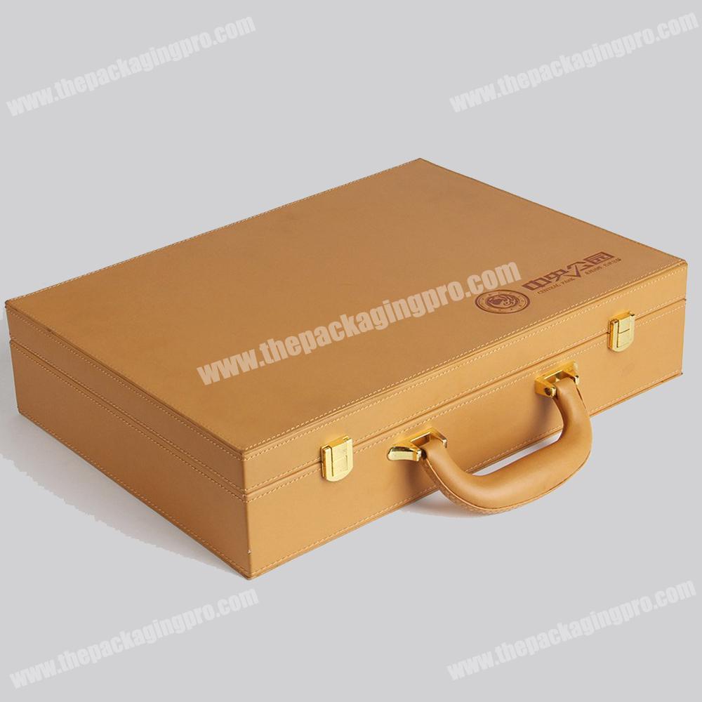 Multipurpose suit case leather packaging box as extra large gift box