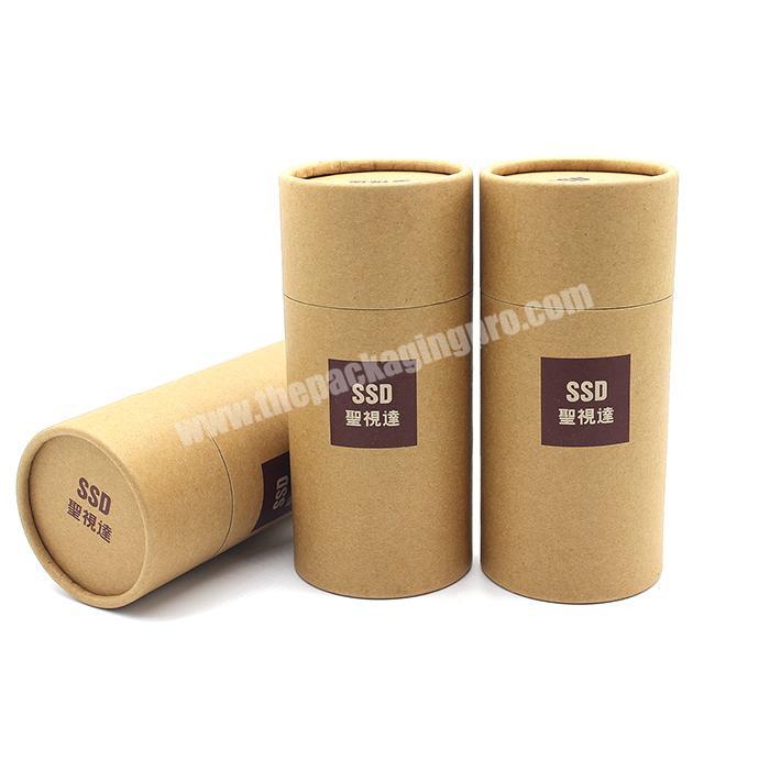Natural brown recycled cylindrical kraft paper tubes paper T-shirt tube