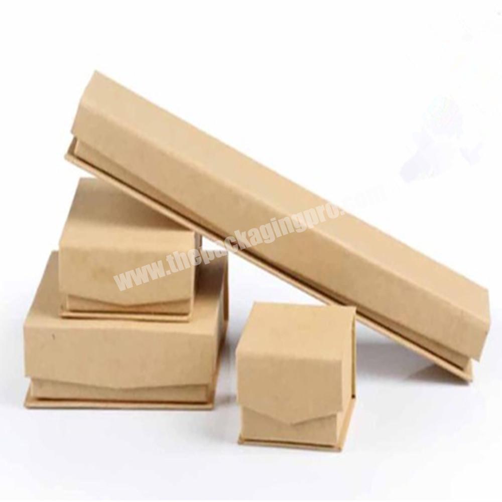 Natural Kraft Paper Jewelry Gift Box Packaging China supplier OEM cheap wholesale