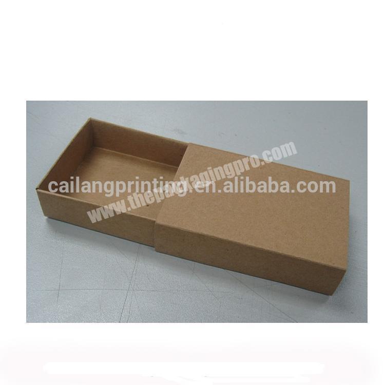 Nature Brown Kraft Paperboard Foldable Match style Box