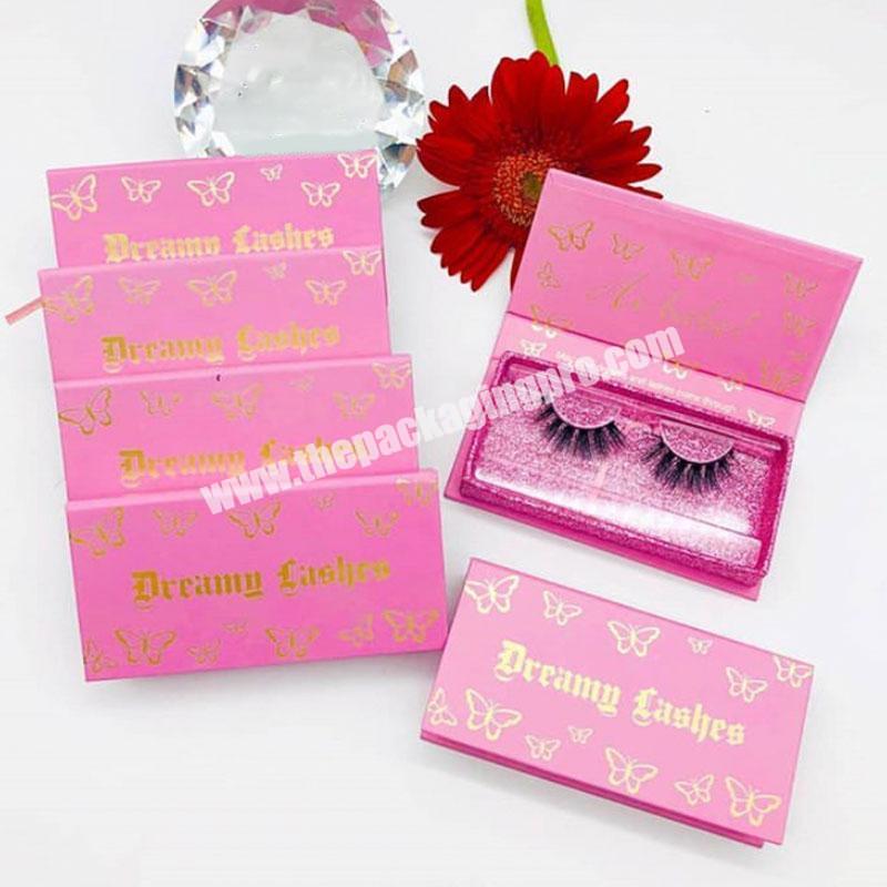 NEW 25mm 3D Mink Lashes Rectangle Cardboard Box False Eyelashes Packaging Box without Logo Cosmetic Empty Eyelash Packaging Box