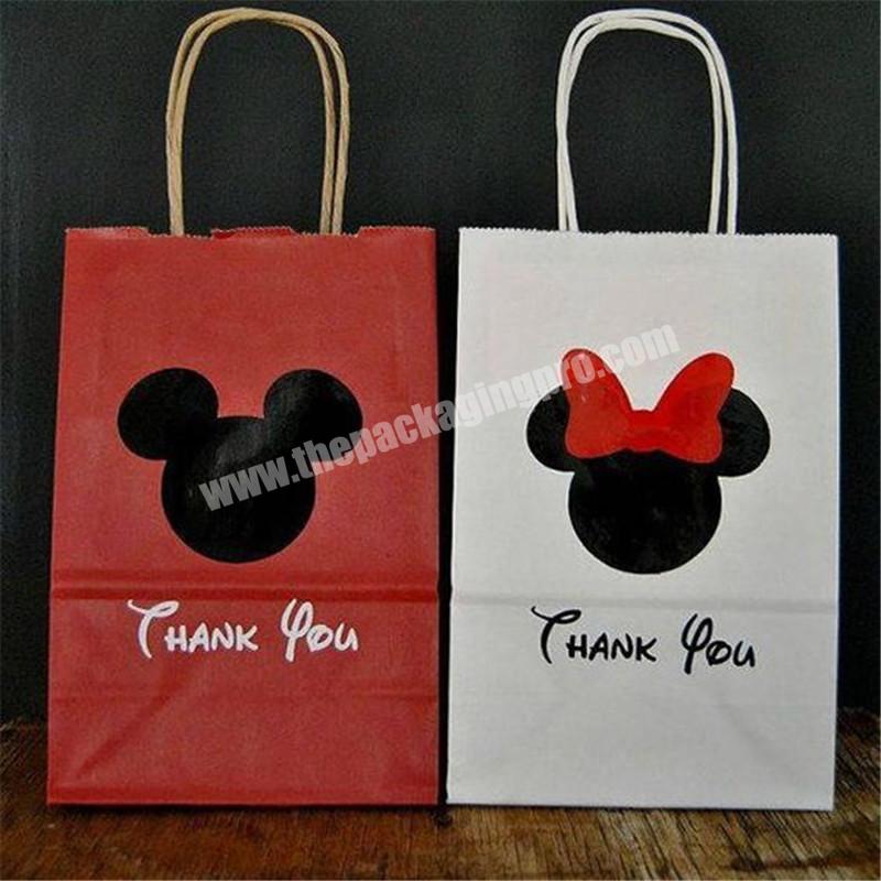 New and exquisite Custom Kraft paper Foldable Brown festival christmas portable gift paper bags