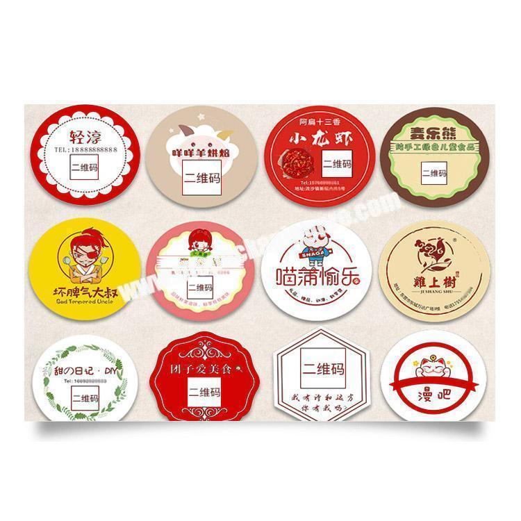 New Arrival Multi-Style Hot Sale PrintingPackaging Food Sticker Product Label Stickers Custom