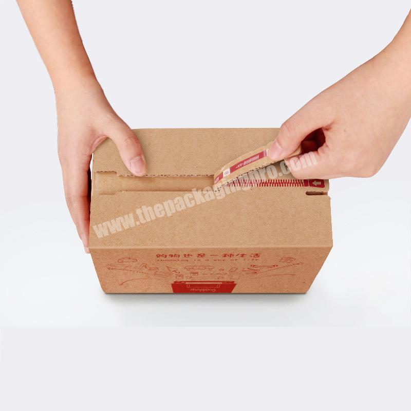 New arrival zipper open design packaging box kraft paper carton box zipper paper box