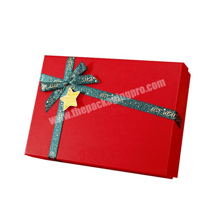 New arrived high quality fashion paper gift packaging box folding gift box with ribbon