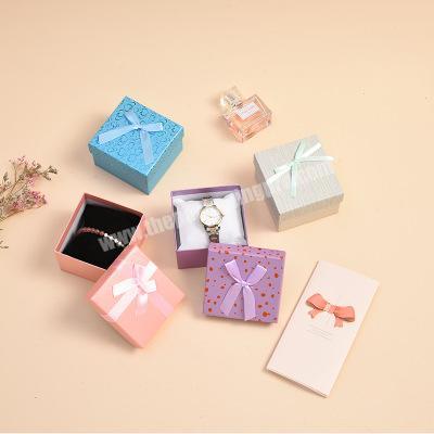 New Creative Watch Jewelry Box, Beautiful Pure Color Jewelry Paper Packaging Box Wholesale