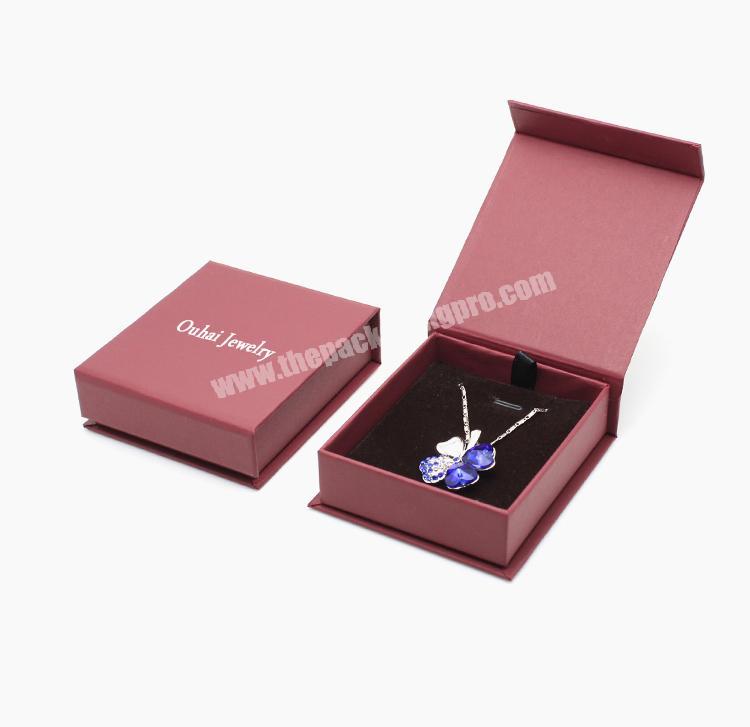 New custom luxury design printed necklace box cardboard jewelry box paper