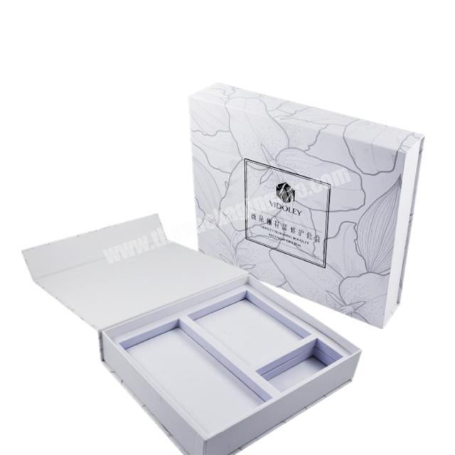 new custom premium luxury packaging cardboard white magnetic lid gift box
