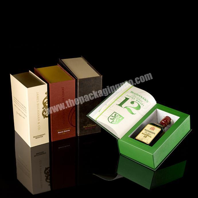 New Design Book Shape Wine Magnetic Cardboard Gift Box