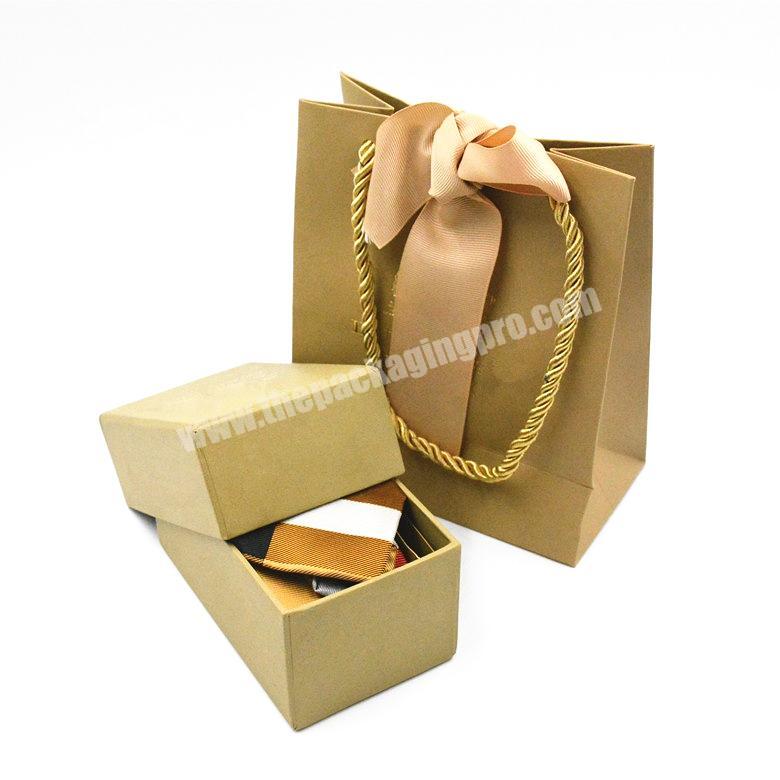 New Design Custom Recyclable Strong Kraft Paper Retail Clothing Box Elegant Tie Handbag Packaging