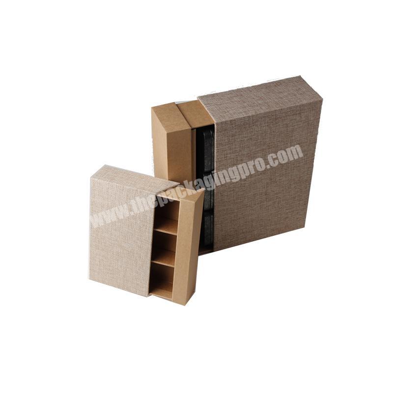 New Design Custom Textured Paper Cardboard Sliding Drawer Packaging Box